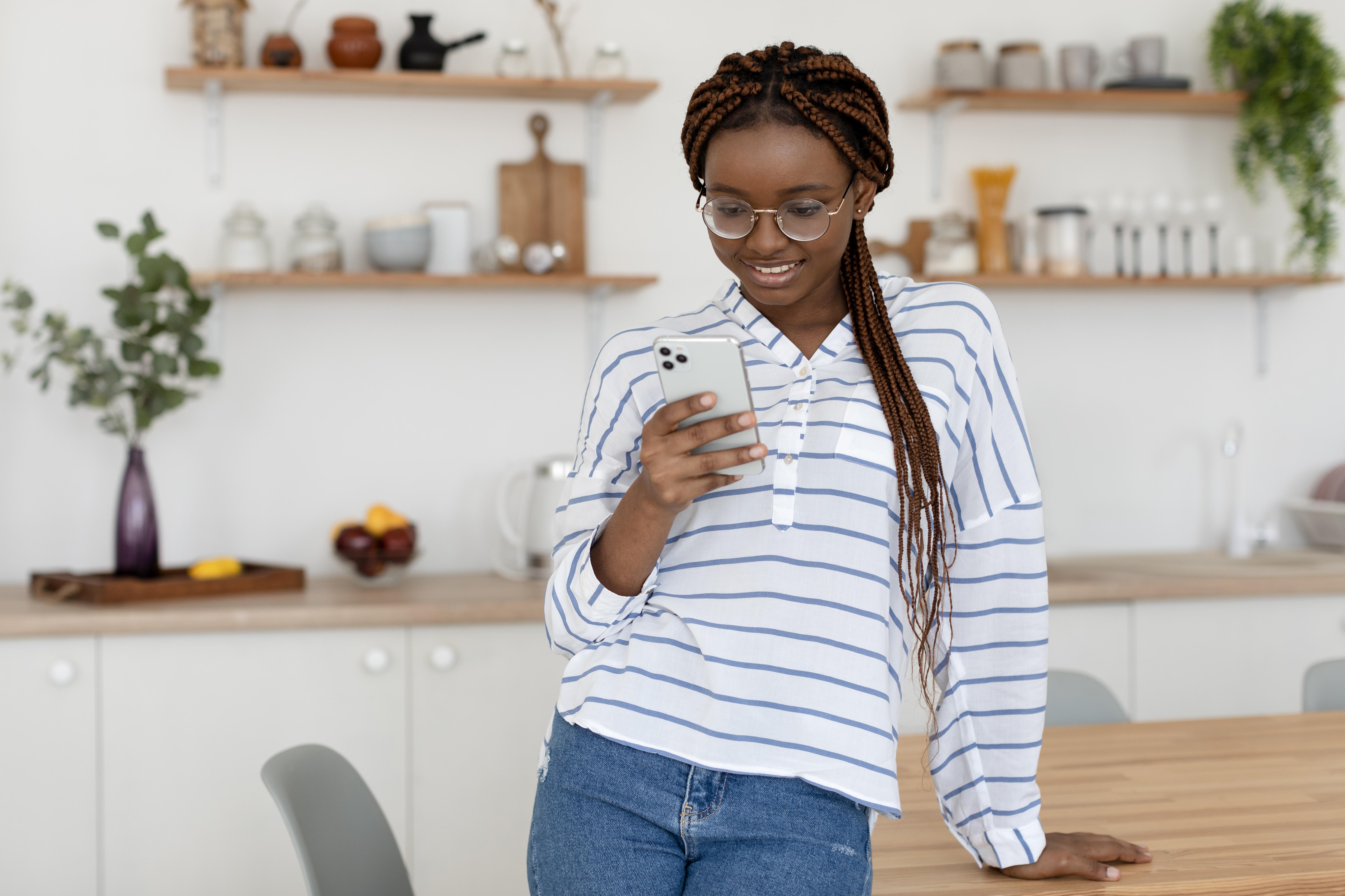 Lady on phone