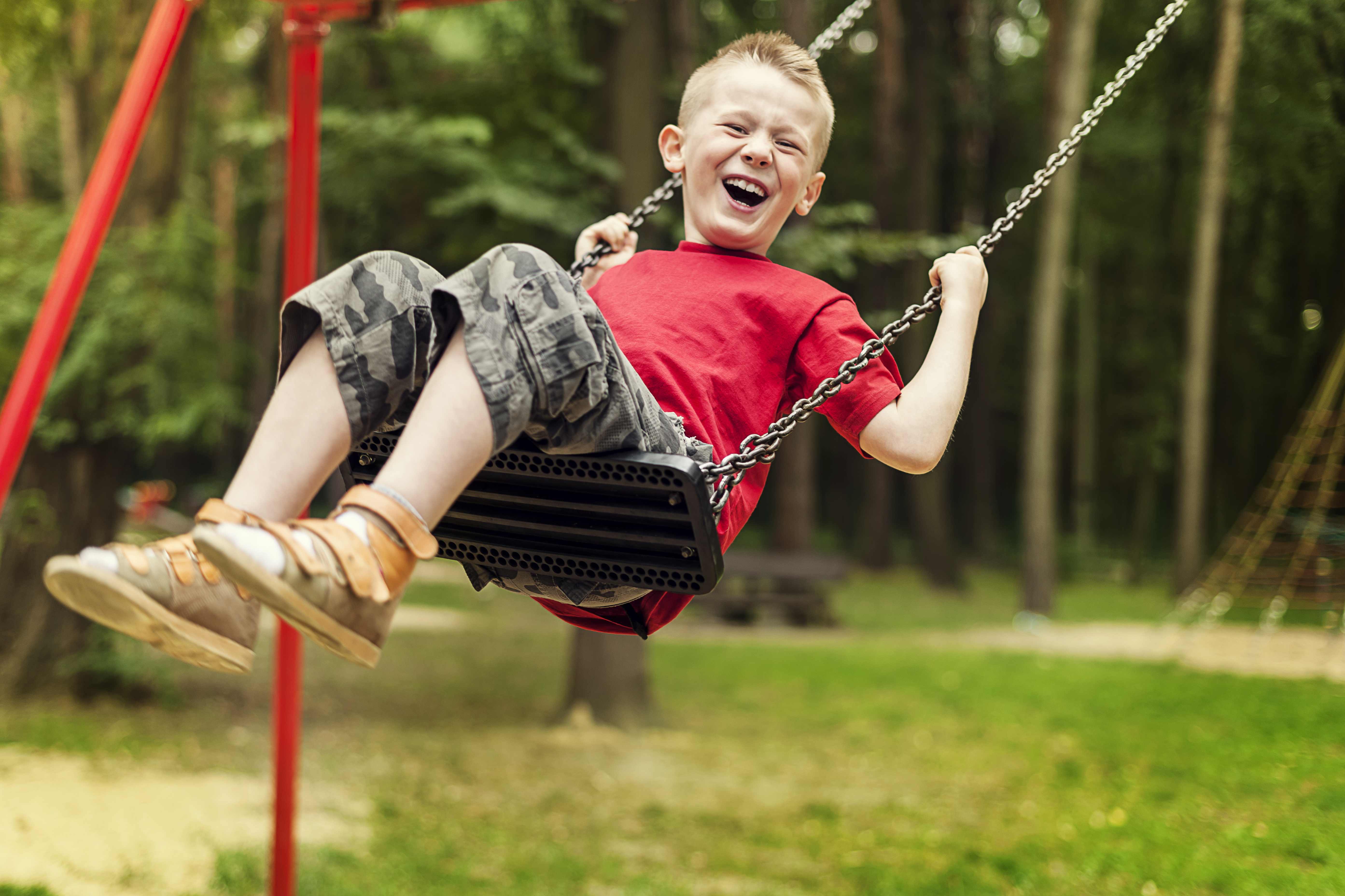 Child on swing